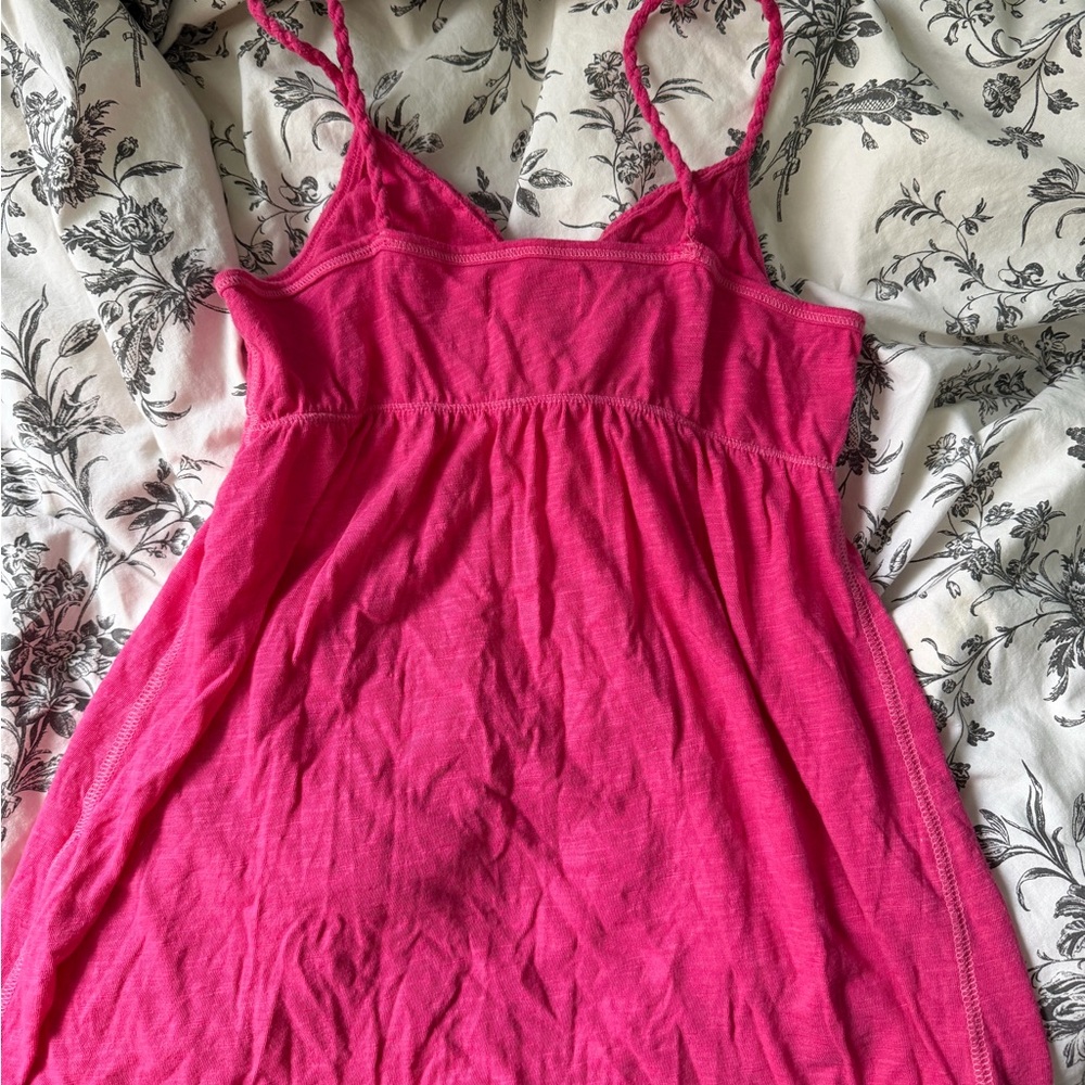 Hollister Hot Pink Sleeveless Camisole Tank with Gathered Bust - Picture 3 of 3